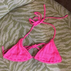 TRIANGLE SWIMWEAR Neon Pink Bikini Top